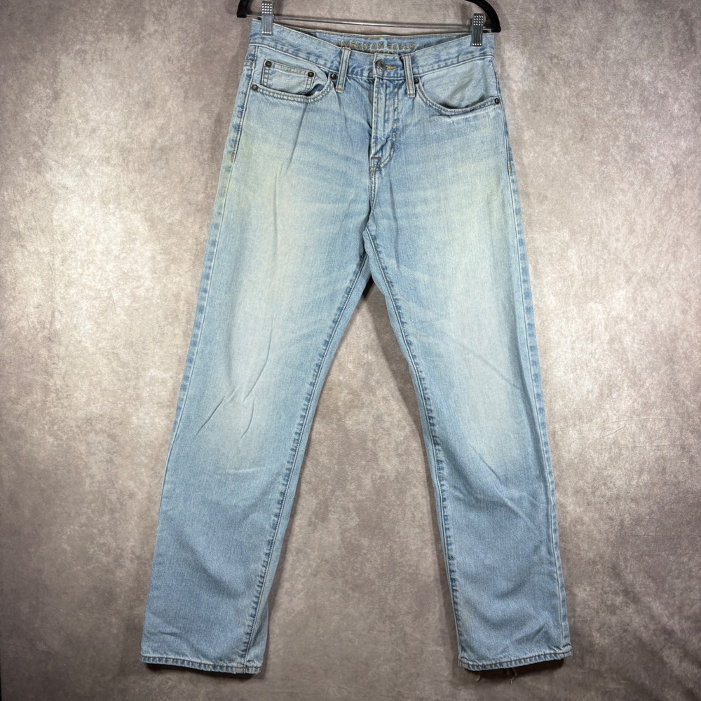 American Eagle Jeans Mens Size 29/32 Light Relaxed Straight Denim Vintage Style